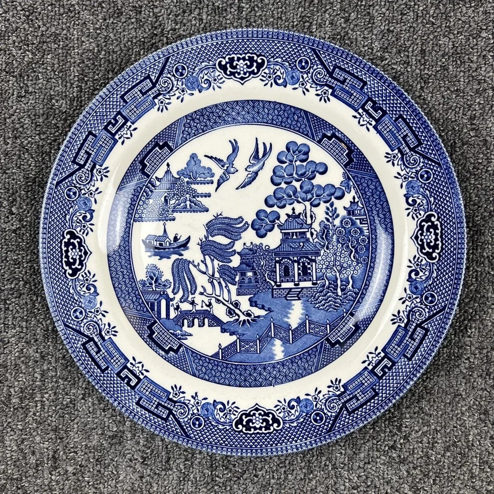 Churchill England Vintage Blue Willow Dinner Plate 10